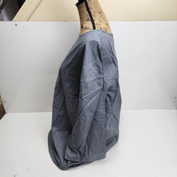 Women's Gray Linen 3/4 Sleeve Button Style Lounge Wear Tunic Top Size 2XL - Picture 2 of 3